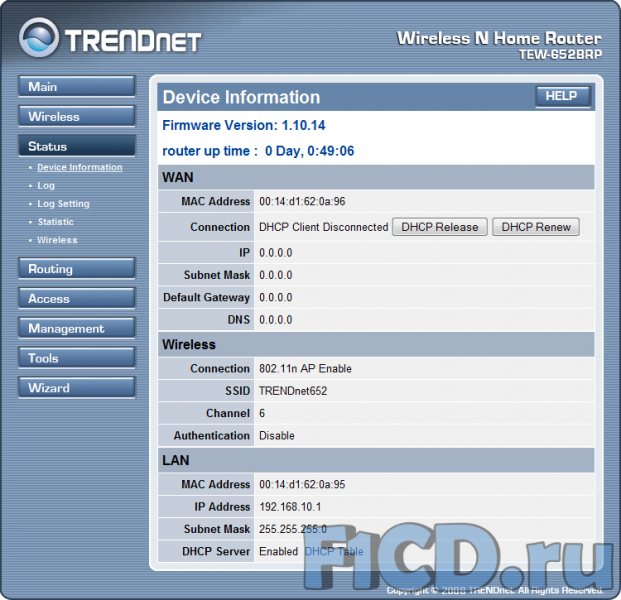 Px. находится в материале. TRENDnet TEW-652BRP: обзор Wi-Fi роутера.