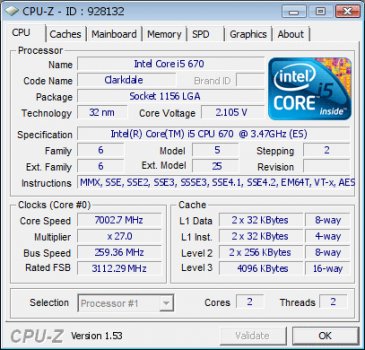 Процессор Core i5-670: рекордный разгон