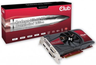 Club 3D выпускает Radeon HD 6850 с фабричным разгоном