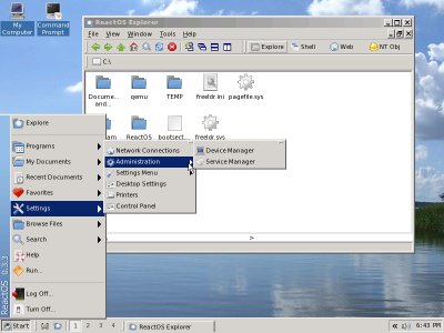 ReactOS ориентирована сразу на две версии Windows