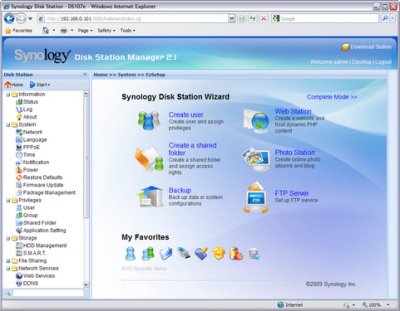 Disk Station Manager 2.3 для NAS Synology