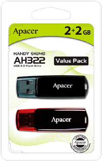 Apacer Handy Steno AH322 в упаковке Value Pack