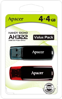 Apacer Handy Steno AH322 в упаковке Value Pack