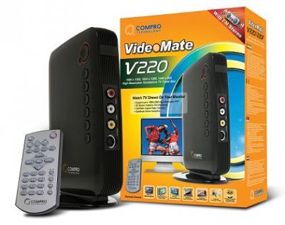 Compro VideoMate V220F – внешний ТВ-тюнер для монитора