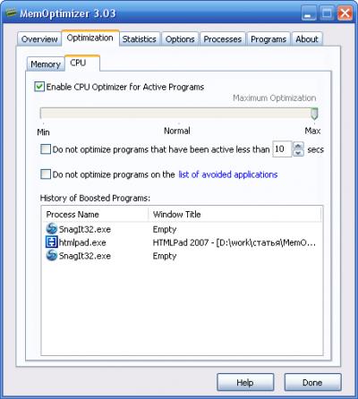 MemOptimizer 3.03